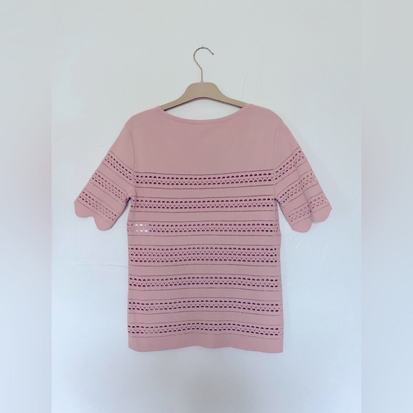 CHLOE BEIGE ROSE BLUSH PINK KNIT TOP SHIRT SIZE XS - Picture 7 of 10